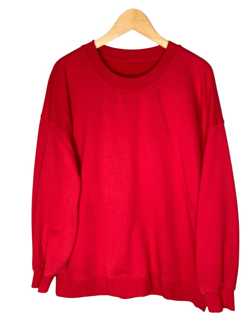 Lululemon Perfectly Oversized Crew Red Estimated Large